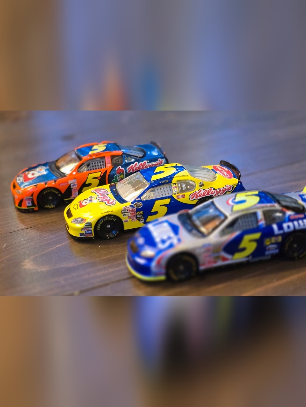 Lot Of 3 Nascar #5 Diecast 1:64 Kellogs Lowes 2000 2003 2005